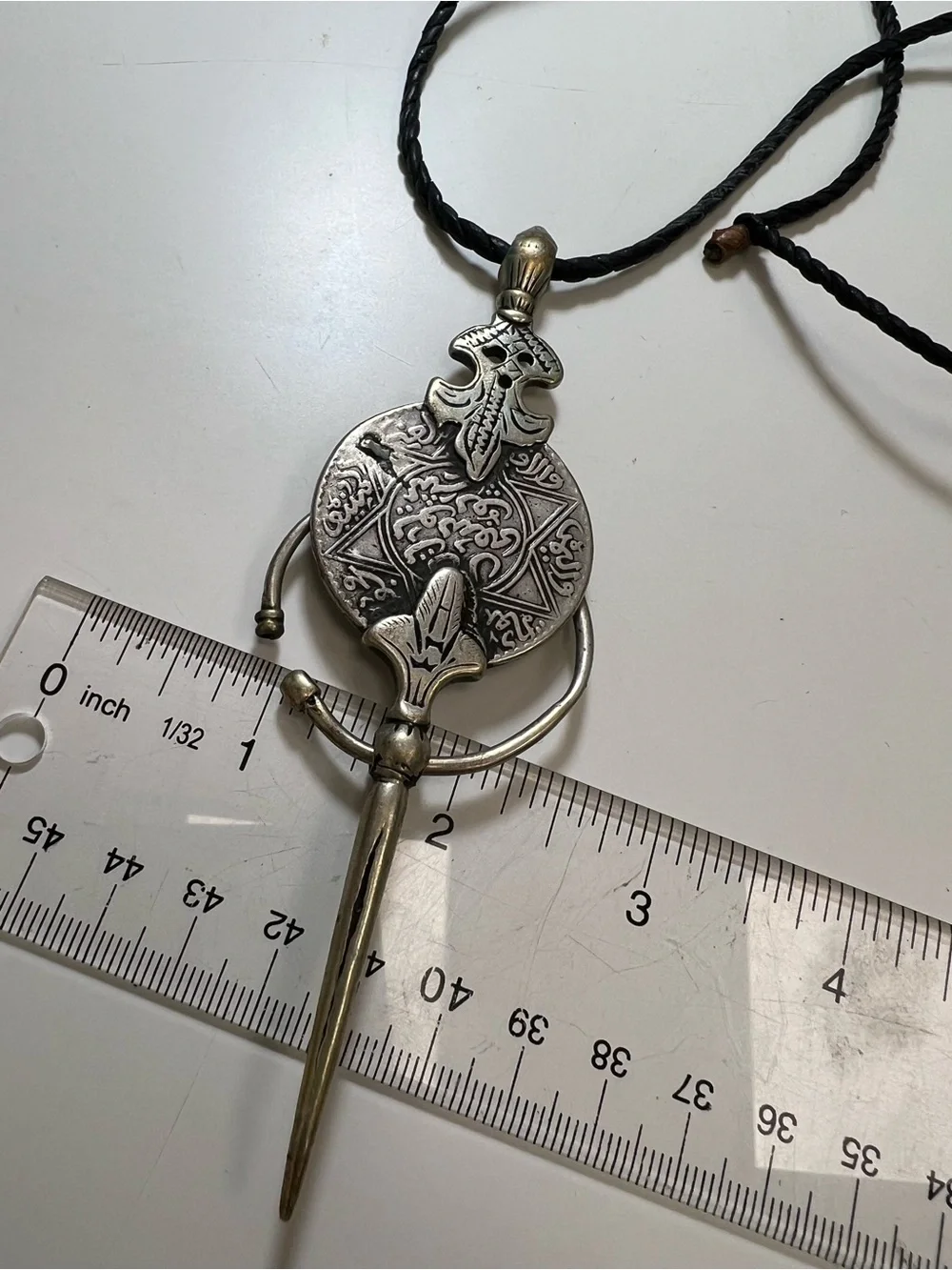 Antique Moroccan Berber coin fibula (tizerzai or khlel), a traditional cloak pin